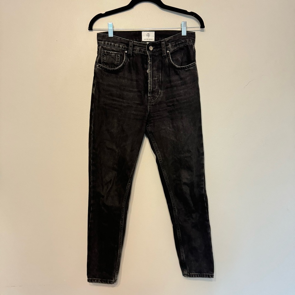 ANINE BING Sonya Straight Leg Jeans in Dark Charcoal sz26 - Picture 6 of 14